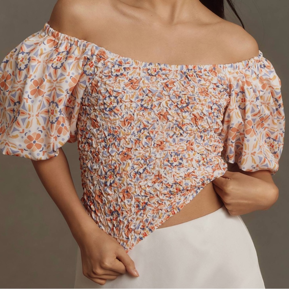 Anthropologie Dolan Off-the-shoulder Textured Top